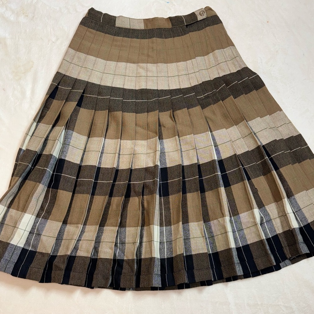 Plaid Pleated Skirt
